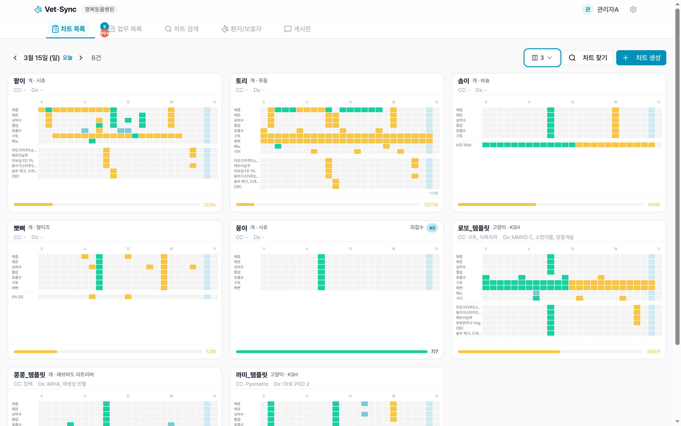 차트 목록 추가 버튼